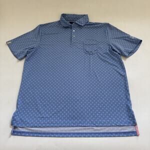 Ralph Lauren RLX Polo Performance Moisture Wicking Golf All Over Print Men Large